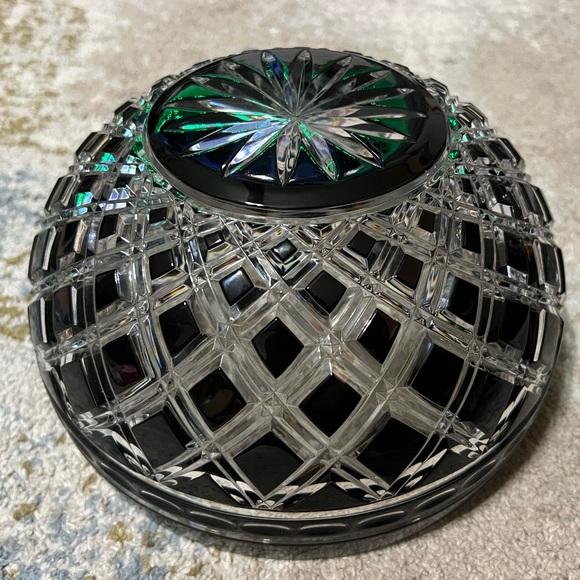 Ajka crystal black cut to clear. Bohemian crystal made in Hungary. - Picture 10 of 12